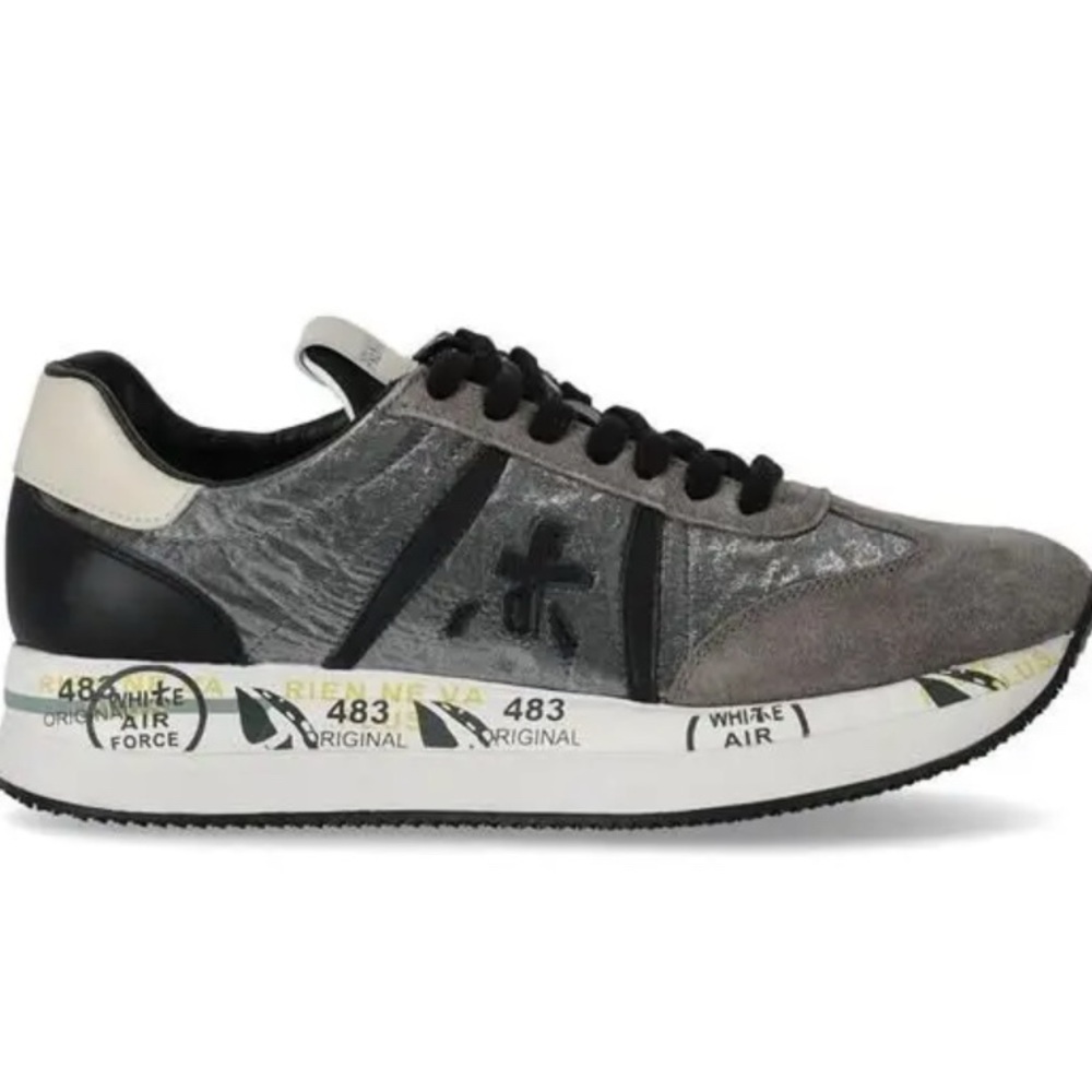 Premiata Conny Silver Metallic Women's Sneakers